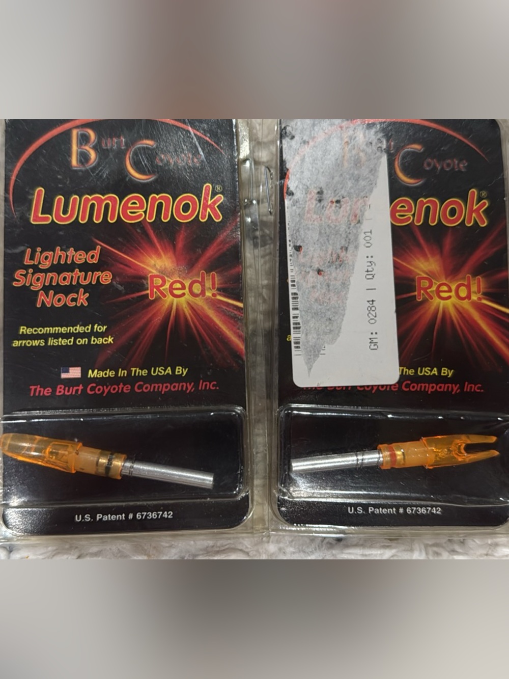 Burt Coyote Lighted Archery Bow Arrow Lumenok Red - 2 Pack New